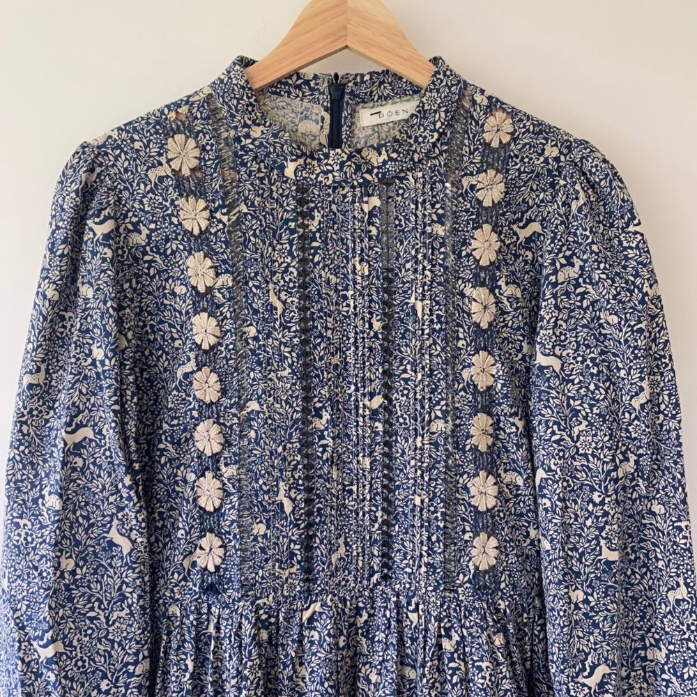 *RARE* Doen Nova Dress Navy Prancing Fawn Deer - Picture 3 of 11
